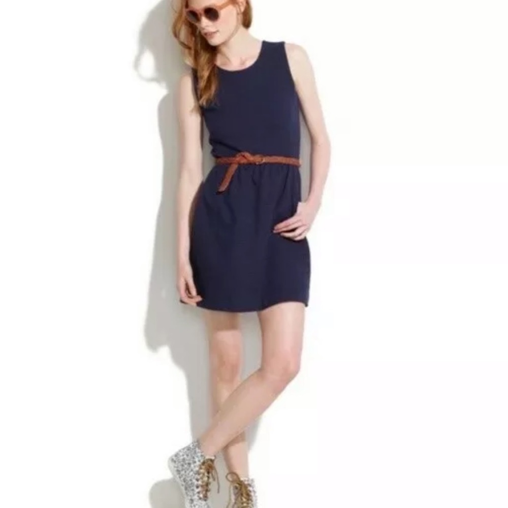 Madewell Navy Sleeveless Fit & Flare dress, Sz. M